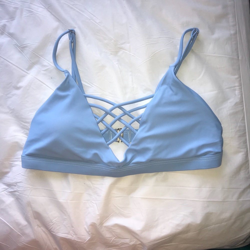 Lace up bikini top